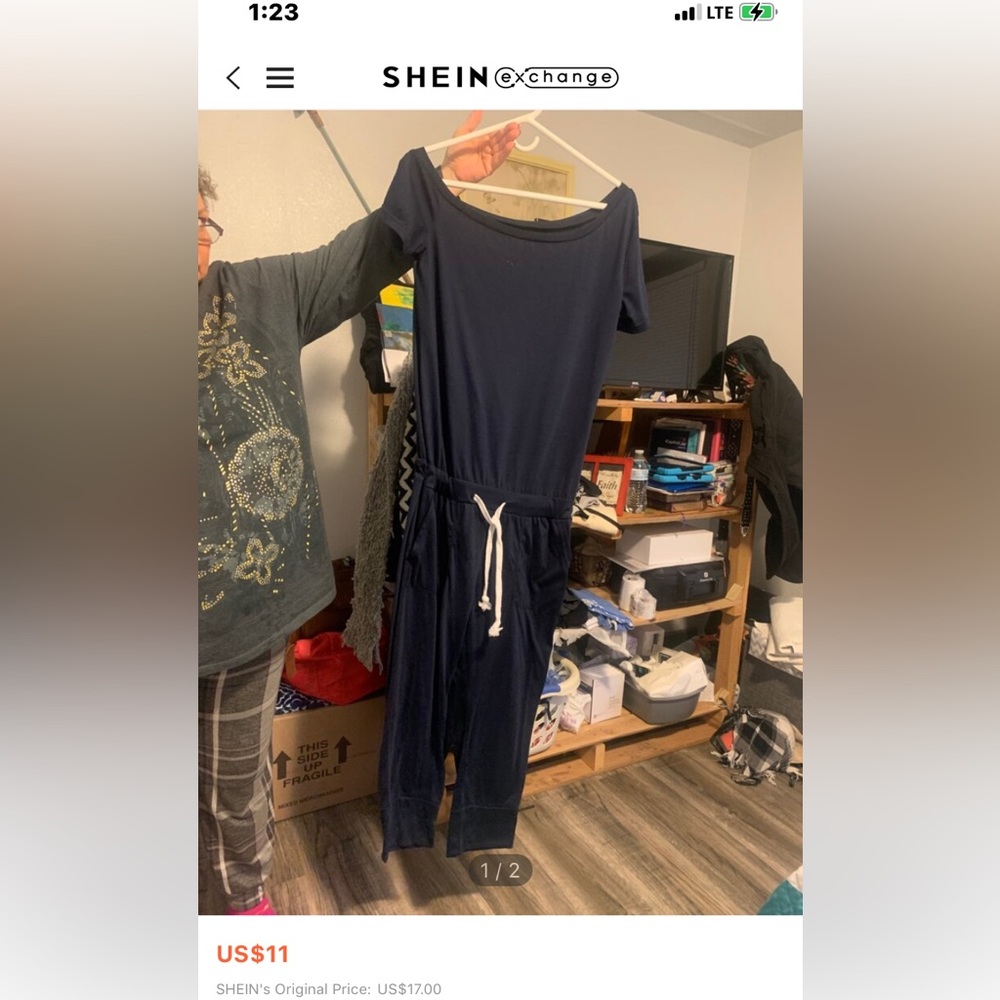 Navy blue jumpsuit